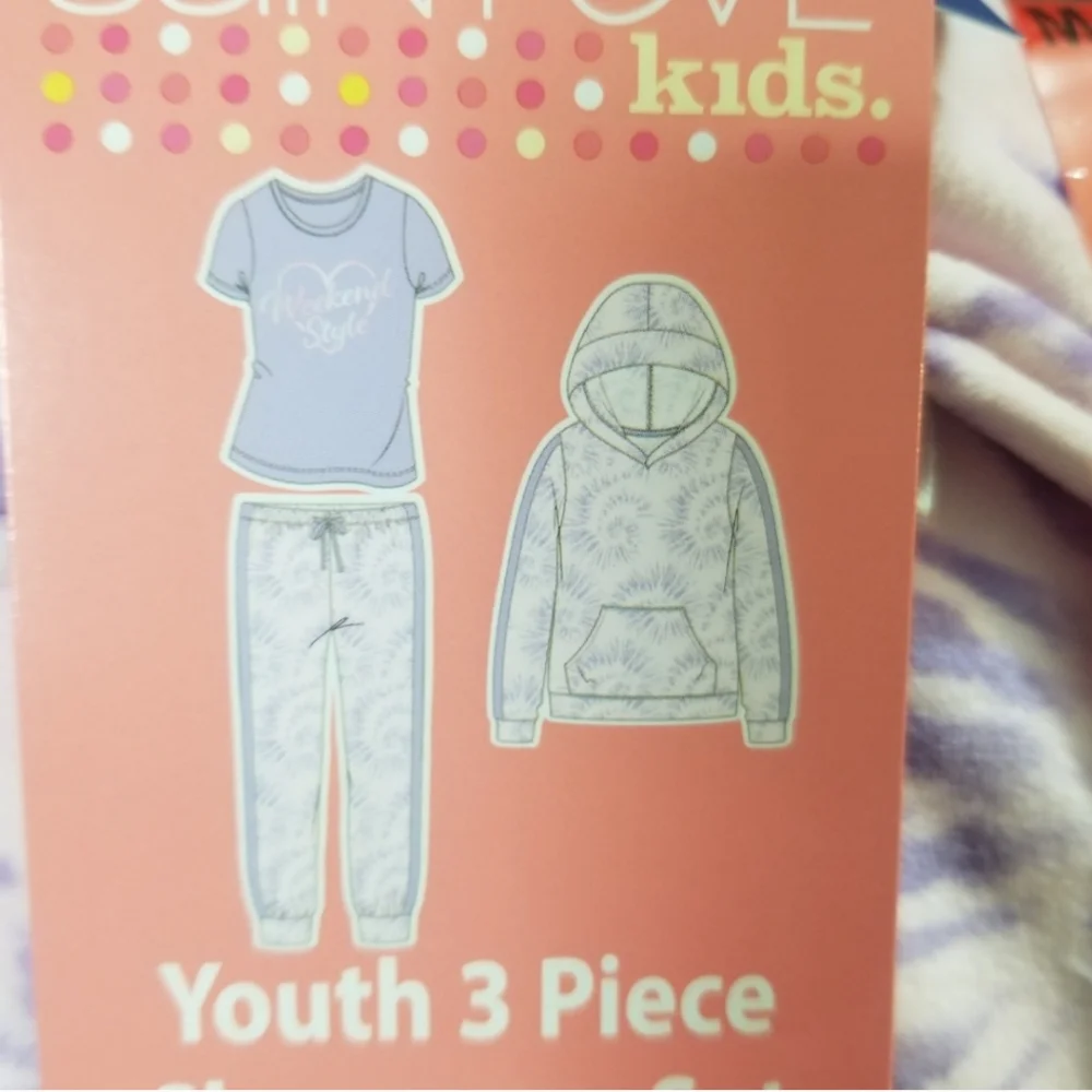 Saint Eve Youth 3-piece PJ Set Short Sleeve & …